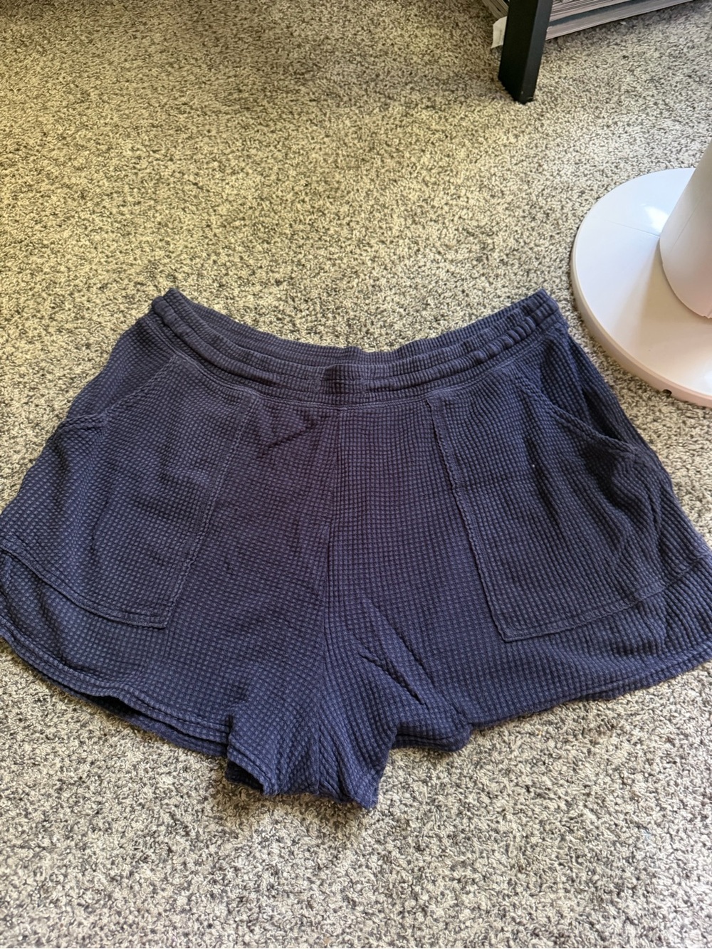 Offline by Aerie Women’s Navy Waffle Knit Elastic Waist Shorts